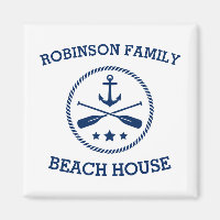 Your Beach House Family Name Anchor Oars Stars