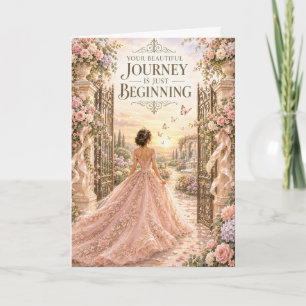 Your Beautiful Journey Quinceañera Card