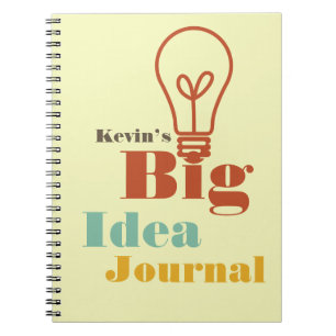 Your big idea journal modern light bulb ecru