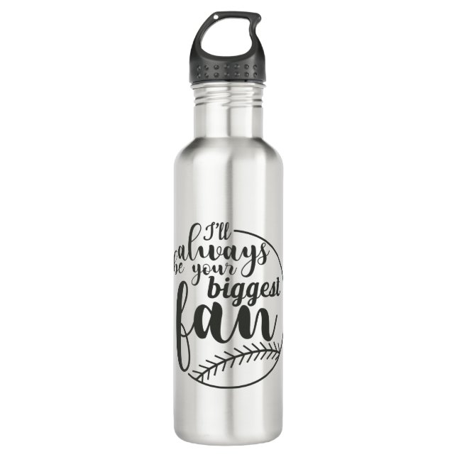 Your Biggest Fan Baseball Print 710 Ml Water Bottle (Front)