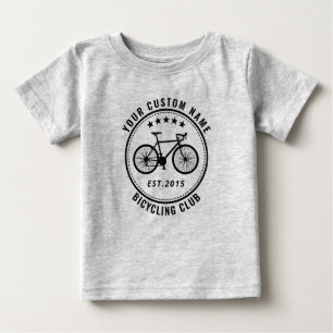 Your Bike Club or Location Name Custom Gray Baby T-Shirt