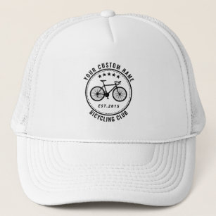 Your Bike Club or Location Name Custom White Trucker Hat