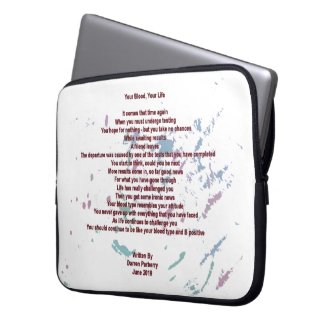 Your Blood, Your Life 15 inch Electronics Bag
