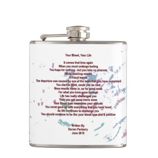 Your Blood, Your Life 177ml Vinyl Wrapped Flask