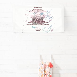 Your Blood, Your Life 49cm x 91cm Indoor Banner