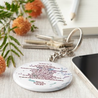 Your Blood, Your Life Round Keychain