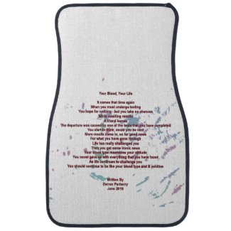 Your Blood, Your Life Set of Front Car Mats