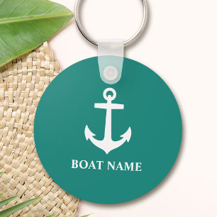 Your Boat Name Anchor a0a Keychain