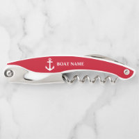 Your Boat Name Anchor in Red