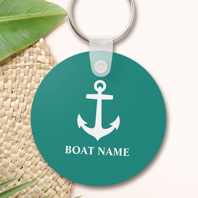 Your Boat Name Anchor Nautical Style Keychain (Creator Uploaded)