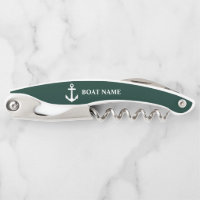 Your Boat Name Nautical Anchor Sea Green