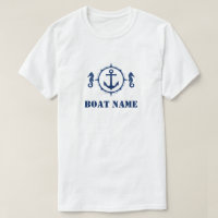 Your Boat Name Navy Blue Seahorse Anchor