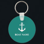Your Boat Name Vintage Nautical Anchor Keychain<br><div class="desc">Your Personalized Boat Name Vintage Nautical Anchor keychain</div>