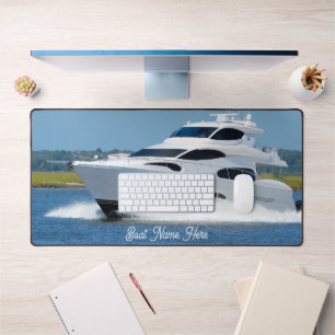 Your Boat Photo & Name Desk Mat