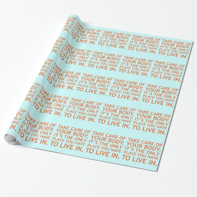 Your Body Graphic Art Wrapping Paper (Unrolled)