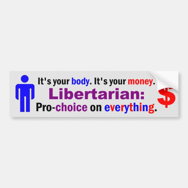 Your Body Your Money Bumper Sticker (Front)