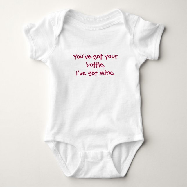Your bottle and mine Infant Creeper (Front)