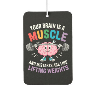 Your Brain Is a Muscle – Growth Mindset Quote Air Freshener