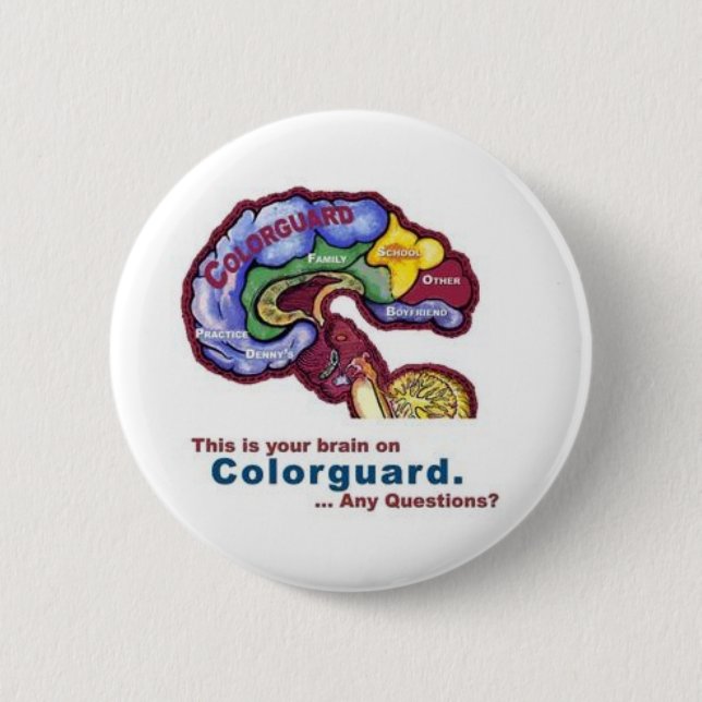 Your Brain on Colorguard 2 Inch Round Button (Front)
