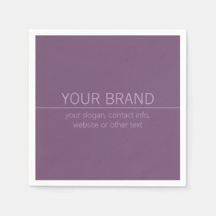 Your Brand or Business Name Modern Purple Mauve  Napkin