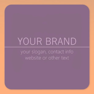 Your Brand or Business Name Modern Purple Mauve  Square Sticker
