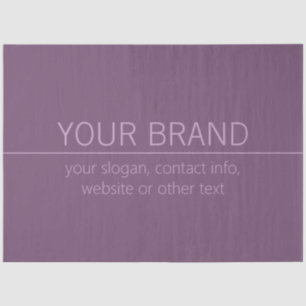 Your Brand or Business Name Modern Purple Mauve  Tissue Paper