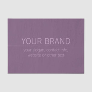 Your Brand or Business Name Modern Purple Mauve  Tissue Paper
