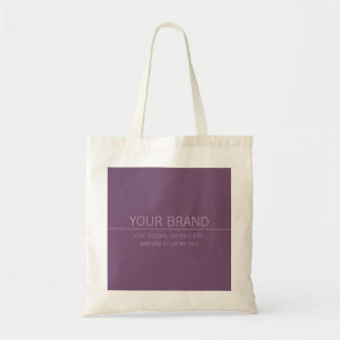 Your Brand or Business Name Modern Purple Mauve Tote Bag