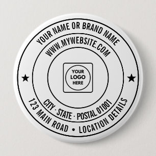 Your Branded Business Promotional Template Design 4 Inch Round Button