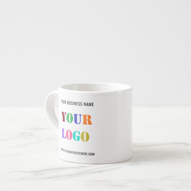 Your Branded Logo and Text Business Espresso Mug (Devant gauche)