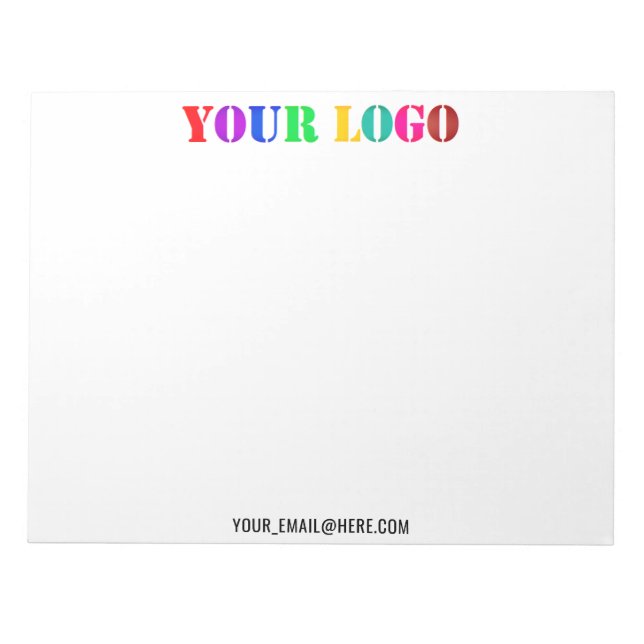 Your Branded Logo Business Office Notepad Template (Front)