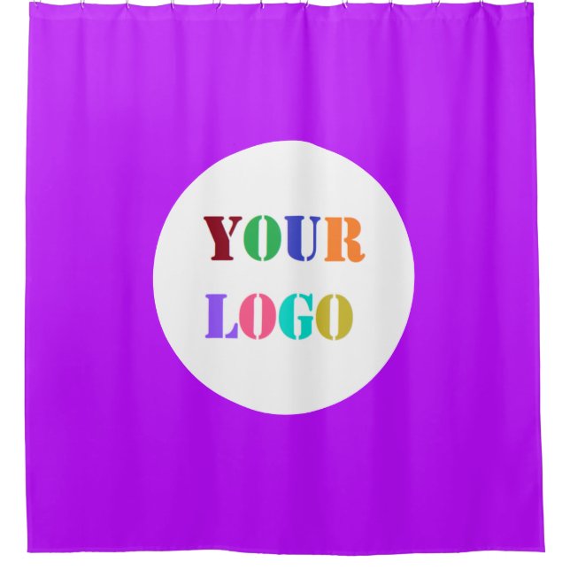 Your Branded Shower Curtain Example Custom Colors (Front)