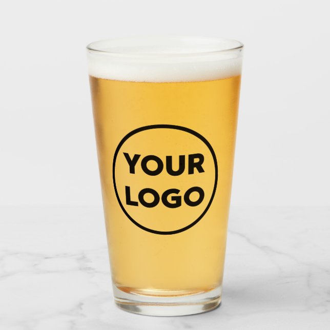 Your Business Company Logo Glass (Front Filled)
