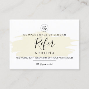 Your Business Image Logo type Referral Card