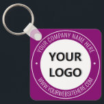 Your Business Keychain with Logo and Text<br><div class="desc">Custom Colours and Fonts - Design Your Own Personalized Keychain with Your Company Logo and Name Website or Custom Text Promotional Business Keychains Gift - Add Your Logo / Image or QR Code - Photo, Name / Company , Website or other info / text - Resize and move or remove...</div>