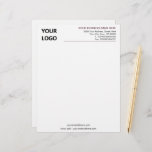 Your Business Letterhead with Logo and Custom Text<br><div class="desc">Custom Fonts and Colours - Personalized Your Business Letterhead with Logo - Add Your Logo - Image or QR Code - Photo / Business Name - Company / Address - Contact Information / more - Resize and move or remove and add elements / image with Customization tool. Coose font /...</div>