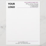 Your Business Letterhead with Logo - Choose Colour<br><div class="desc">Your Colours and Font - Simple Personalized Modern Design Business Office Letterhead with Logo - Add Your Logo - Image / Business Name - Company / Address - Contact Information - Resize and move or remove and add elements / image with customization tool. Choose Your Text Colour / Font /...</div>