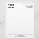 Your Business Letterhead with Logo - Choose Colour<br><div class="desc">Custom Colours and Font - Your Business Office Letterhead with Logo - Add Your Logo - Image / Business Name - Company / Address - Contact Information - Resize and move or remove and add elements / image with customization tool. Choose / add your colours / font / size !...</div>
