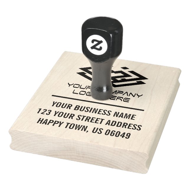 Your Business Logo  Address Rubber Stamp (Stamp)