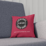 Your Business Logo and Company Website Throw Pillow<br><div class="desc">Add your company logo and brand identity to this pillow as well as your website address or slogan by clicking the "Personalize" button above. These brand-able throw pillows can advertise your business as employees use them and double as a corporate swag. Available in other colours and sizes. No minimum order...</div>