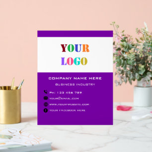 Your Business Logo and Custom Text Acrylic Sign