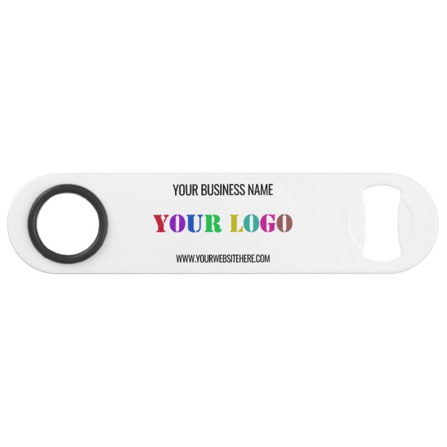 Your Business Logo and Custom Text Company Bar Key (Front (Horizontal))