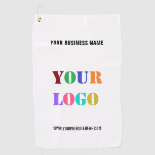 Your Business Logo and Custom Text Golf Towel