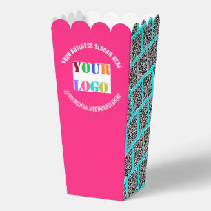 Your Business Logo and QR Code Popcorn Box Example