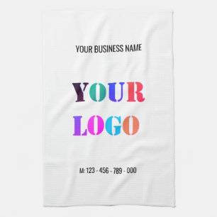 Your Business Logo and Text Company Kitchen Towel
