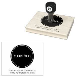 Your Business Logo and Text Custom Large Rubber Rubber Stamp