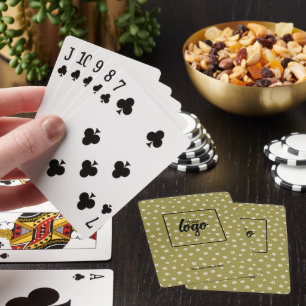 Your Business Logo and Text Pattern Playing Cards