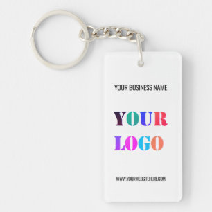 Your Business Logo and Text Promotional Keychain