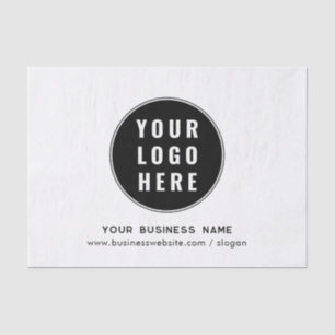 Your Business Logo and Website Custom Employees Tissue Paper