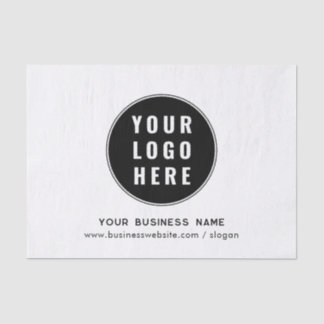 Your Business Logo and Website Custom Employees Tissue Paper